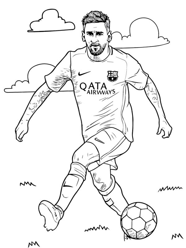 Lionel Messi Kleurplaat