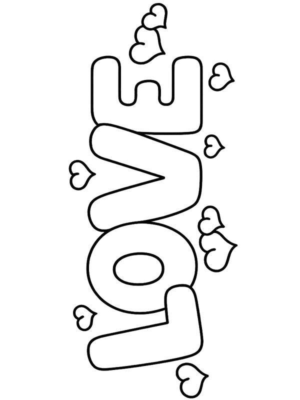 Love kleurplaat Love kleurplaat