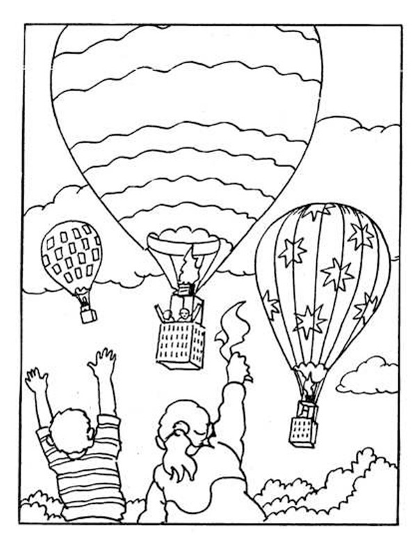luchtballon Kleurplaat