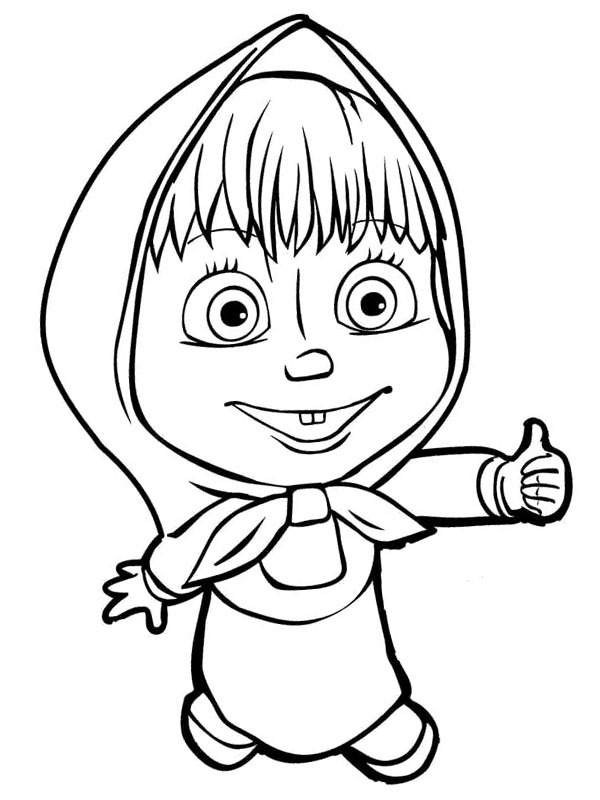 Masha kleurplaat Masha kleurplaat