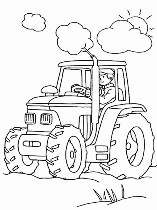 Tractor Kleurplaat