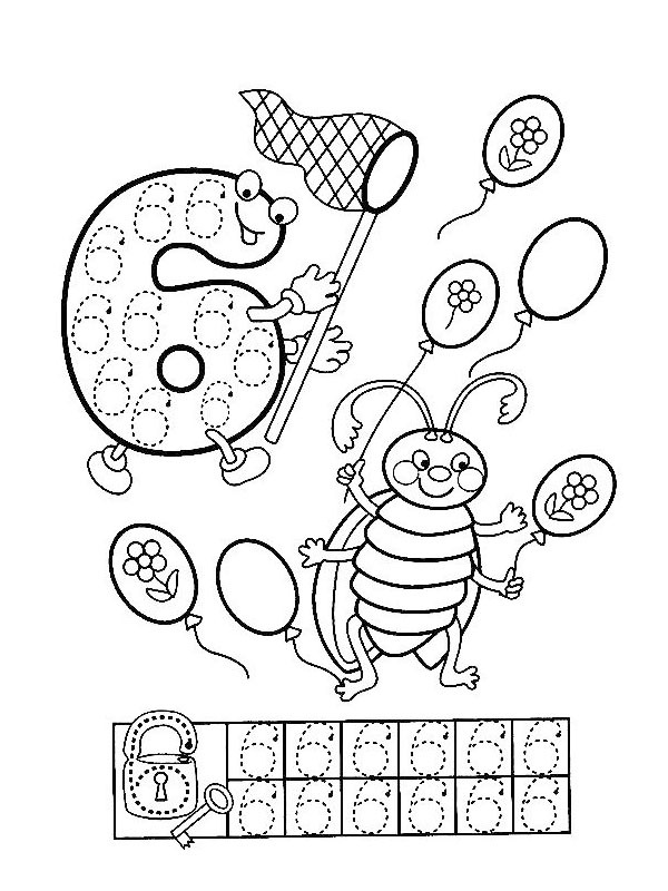 6 leren schrijven kleurplaat 6 leren schrijven kleurplaat