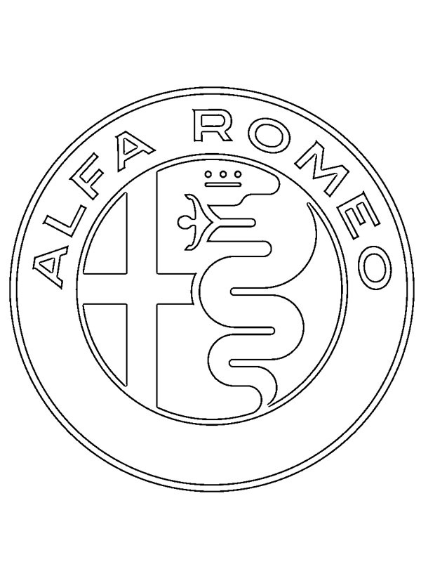 Alfa Romeo logo Kleurplaat
