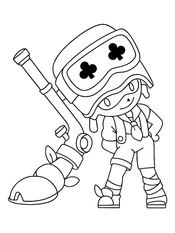 Alli Brawl Stars kleurplaat Alli Brawl Stars kleurplaat