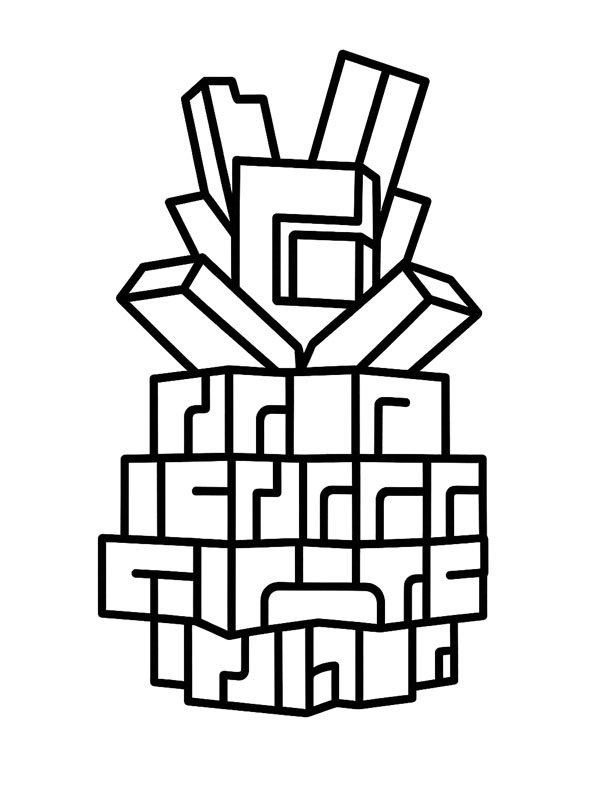 Ananas (Grow a garden) kleurplaat Ananas (Grow a garden) kleurplaat