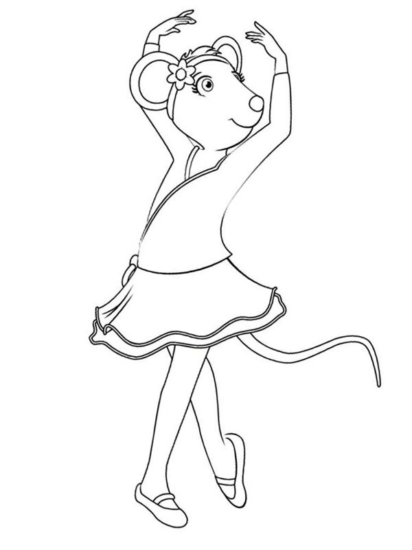 Angelina Ballerina Kleurplaat