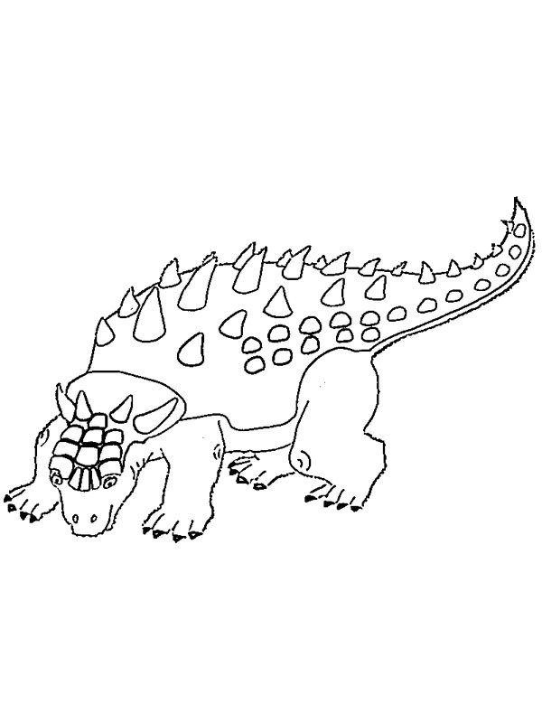 Ankylosaurus Kleurplaat