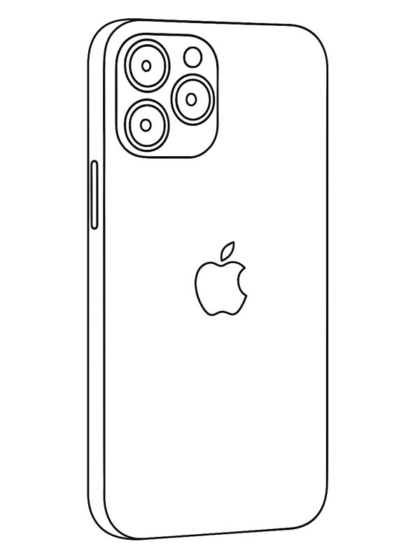 Apple iPhone 12 kleurplaat Apple iPhone 12 kleurplaat