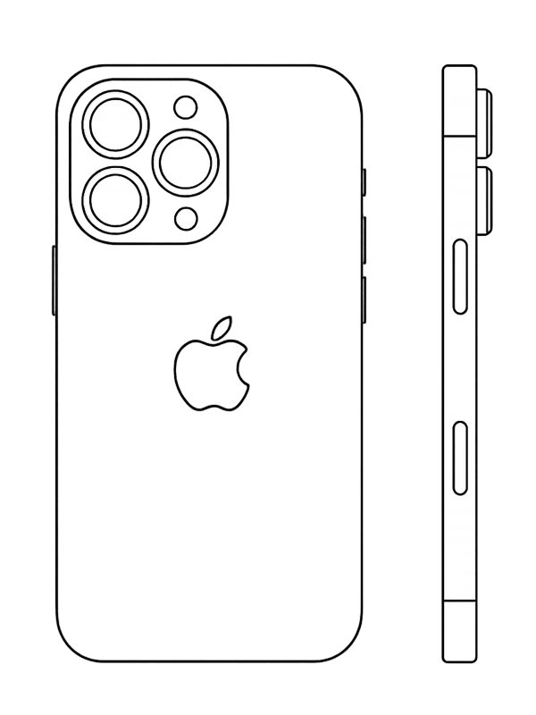 Apple iPhone 17 kleurplaat Apple iPhone 17 kleurplaat
