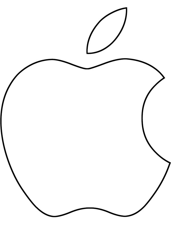 Apple logo Kleurplaat