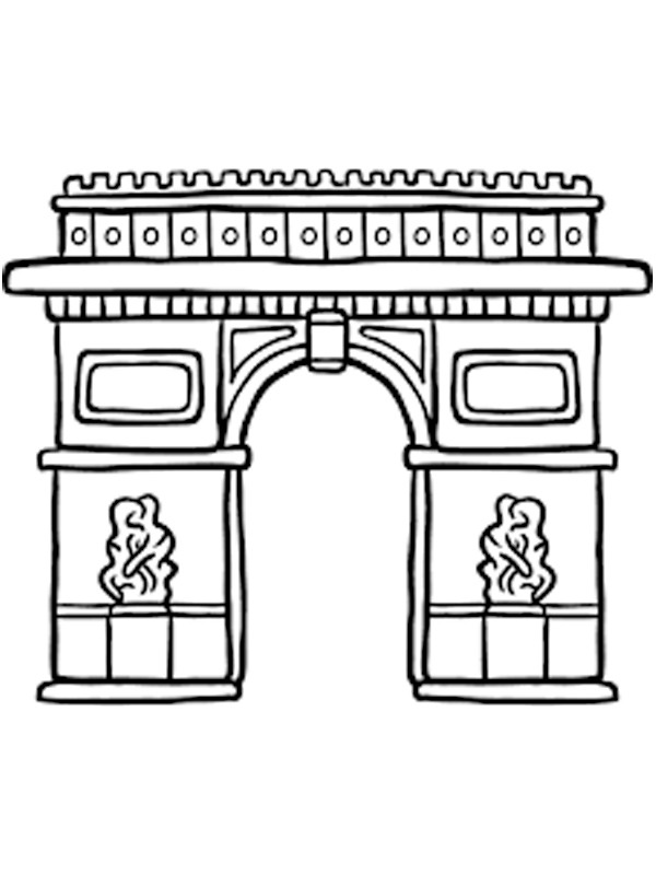 Arc de Triomphe Kleurplaat