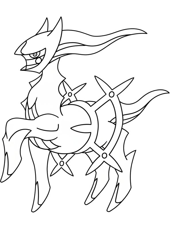 Arceus (Pokemon) kleurplaat