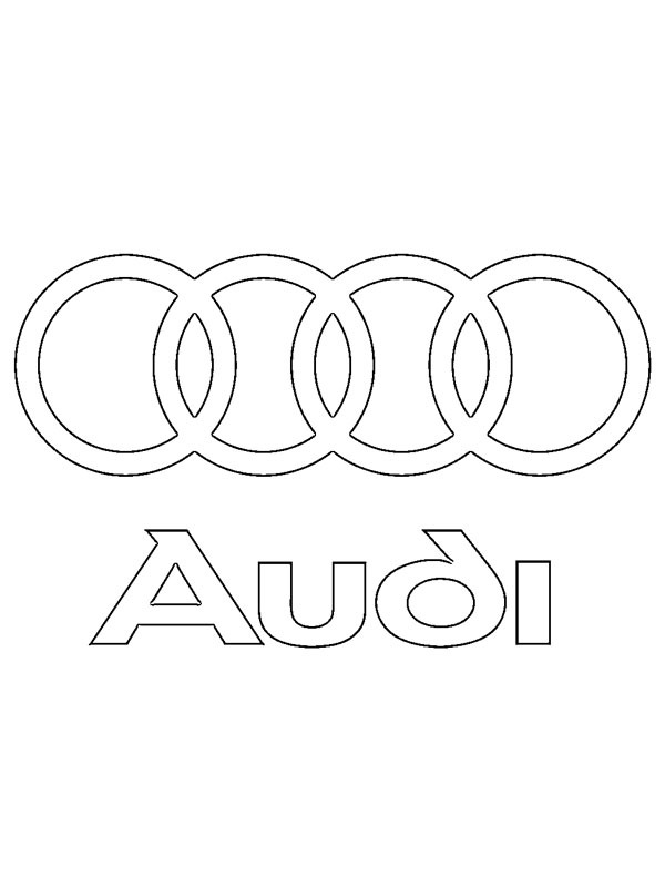 Audi logo Kleurplaat