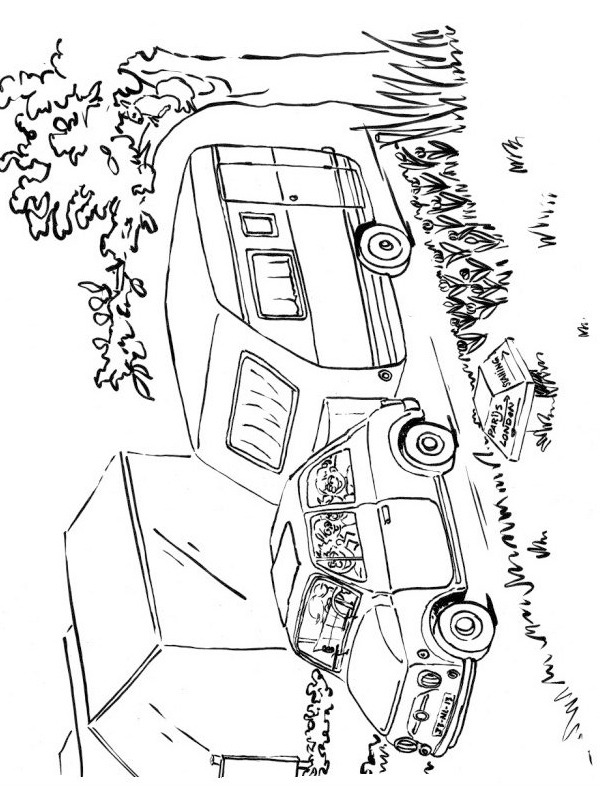Kleurplaat Auto En Caravan Leukekleurplaten Nl