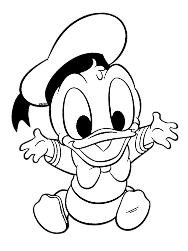 Baby Donald Duck Kleurplaat