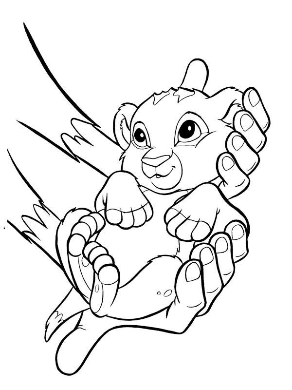 Baby Simba Kleurplaat