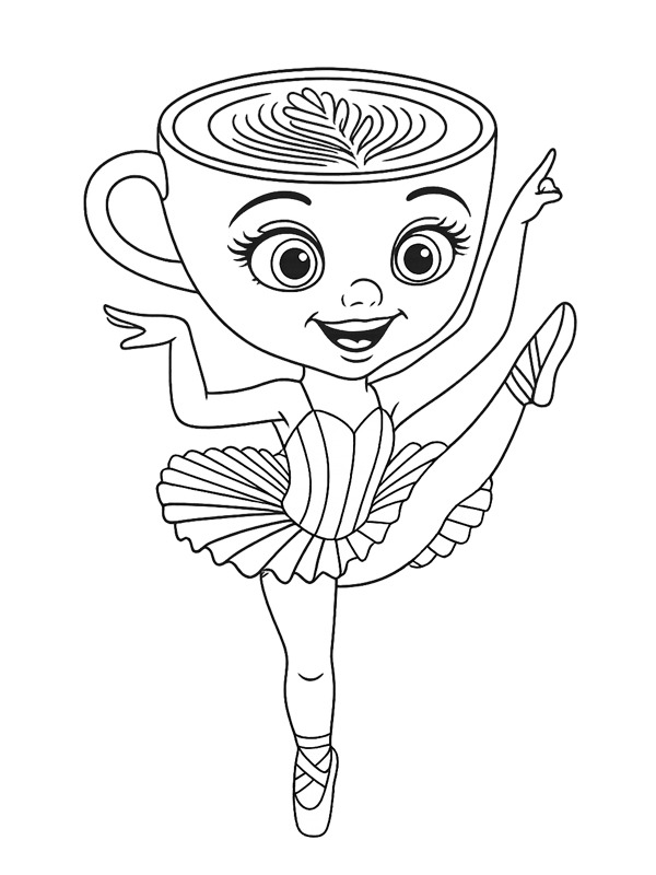 Ballerina Cappuccina danst kleurplaat Ballerina Cappuccina danst kleurplaat