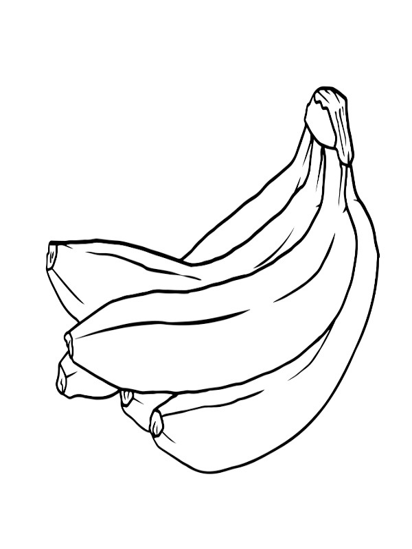 bananen Kleurplaat