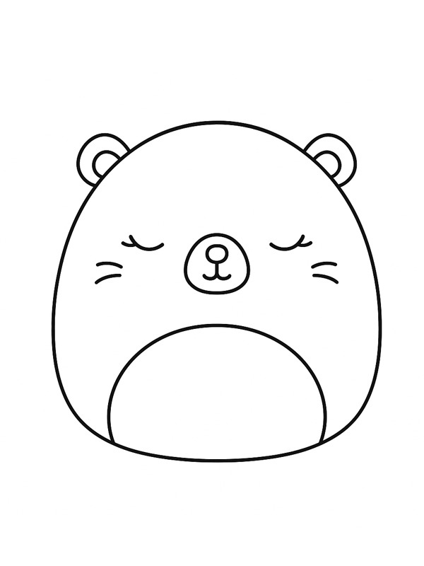 Bever Darlene Squishmallow kleurplaat Bever Darlene Squishmallow kleurplaat