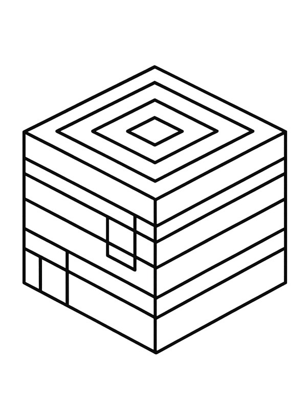Bijennest (Minecraft) kleurplaat Bijennest (Minecraft) kleurplaat