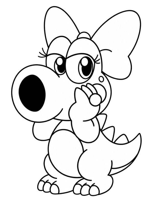 Birdo (Super Mario) kleurplaat Birdo (Super Mario) kleurplaat