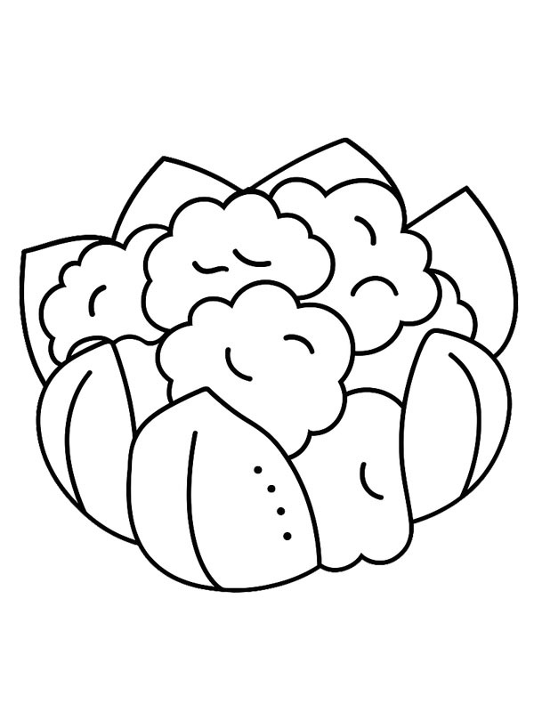 Bloemkool kleurplaat Bloemkool kleurplaat