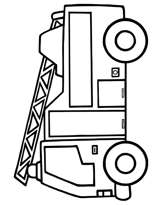 Brandweerauto Kleurplaat