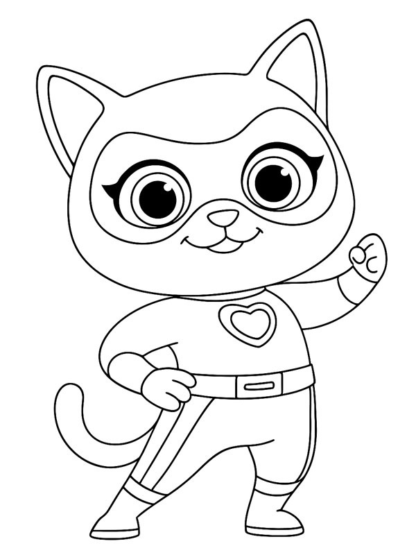 Buddy Super Katjes kleurplaat Buddy Super Katjes kleurplaat