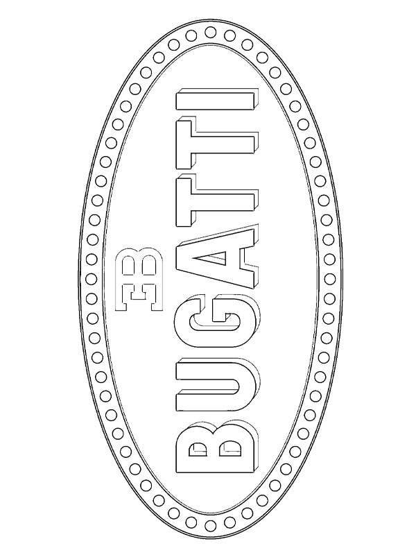 Bugatti logo Kleurplaat