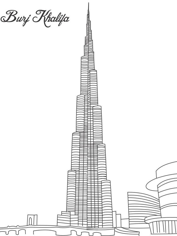 Burj Khalifa Kleurplaat