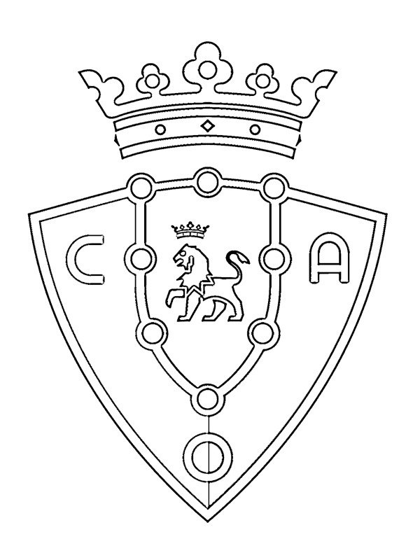 Club Atlético Osasuna Kleurplaat Club Atlético Osasuna Kleurplaat