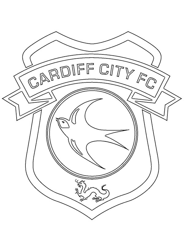 Cardiff City Kleurplaat