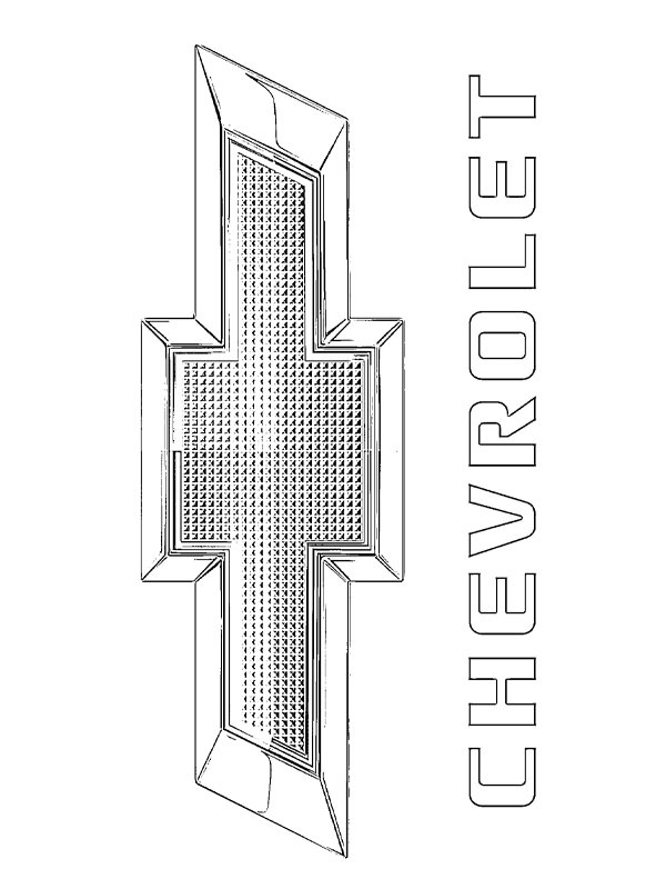 Chevrolet logo Kleurplaat