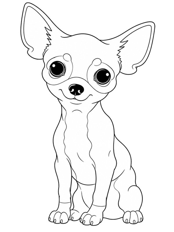 Chihuahua pup kleurplaat