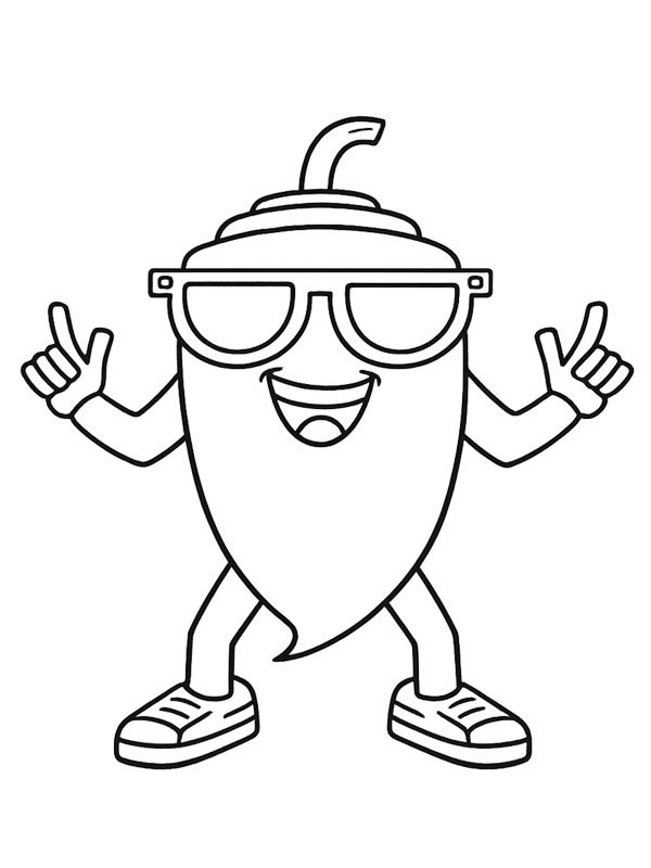 Chillin Chili (Steal a Brainrot) kleurplaat