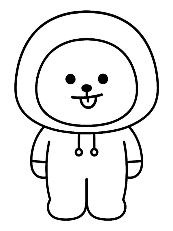 Chimmy (BT21) kleurplaat Chimmy (BT21) kleurplaat