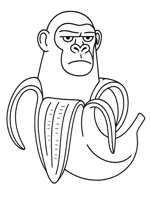 Chimpanzini Bananini kleurplaat Chimpanzini Bananini kleurplaat