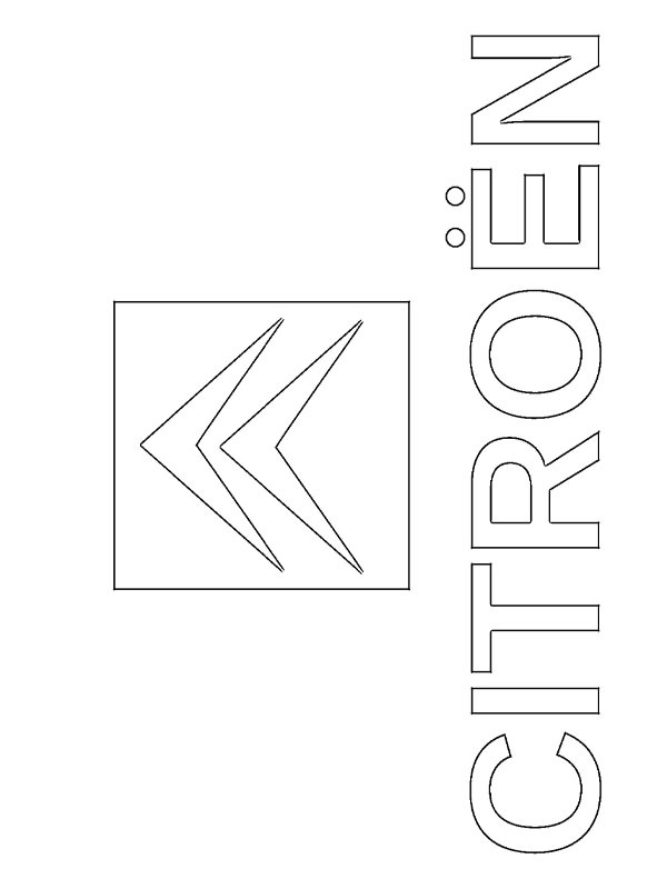Citroën logo Kleurplaat