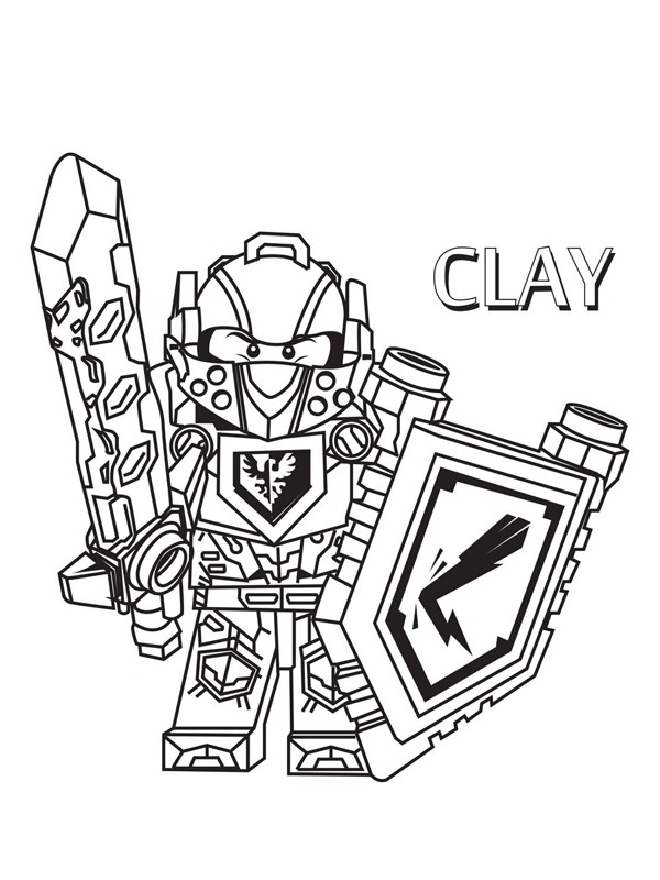 Clay (Nexo Knights) Kleurplaat