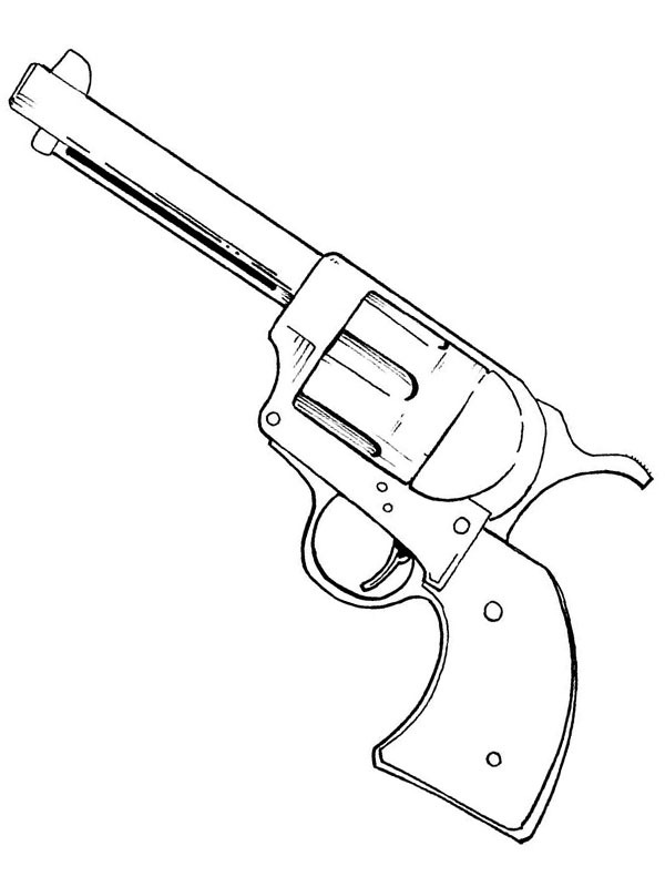 Cowboy pistool Kleurplaat