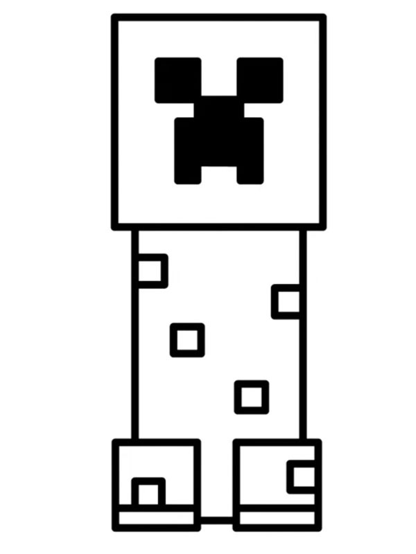 Creeper Minecraft kleurplaat Creeper Minecraft kleurplaat