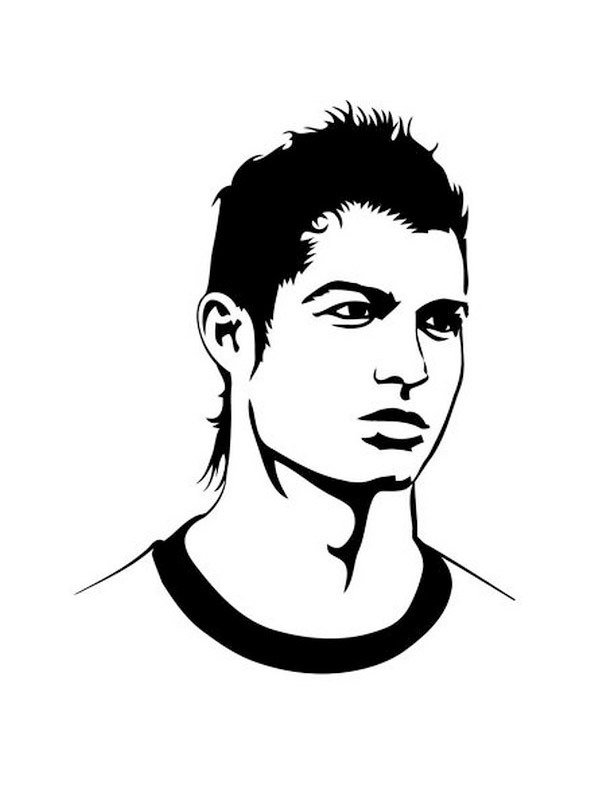 Cristiano Ronaldo Kleurplaat