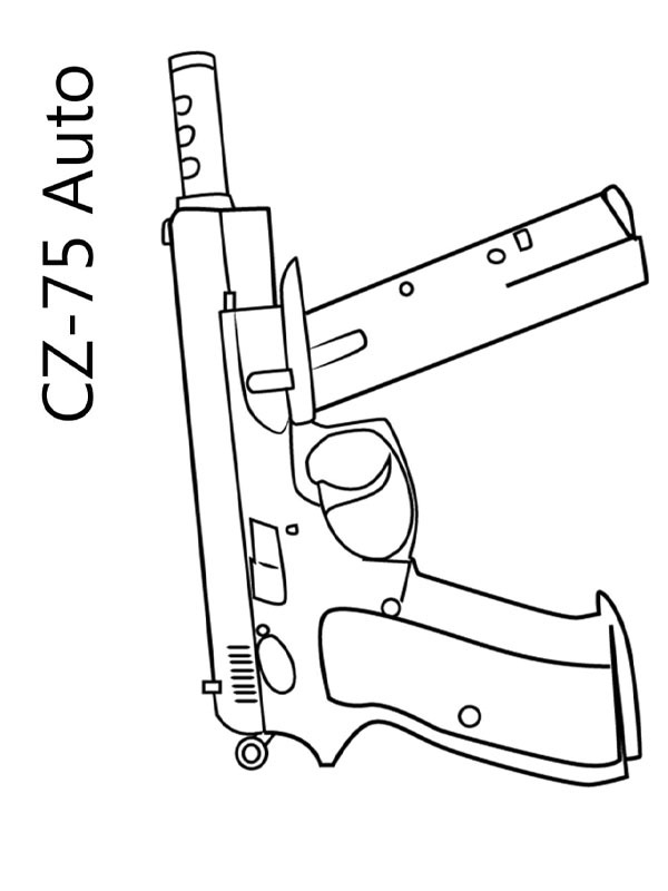CZ 75 Kleurplaat