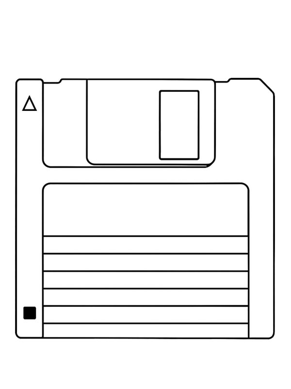Diskette kleurplaat