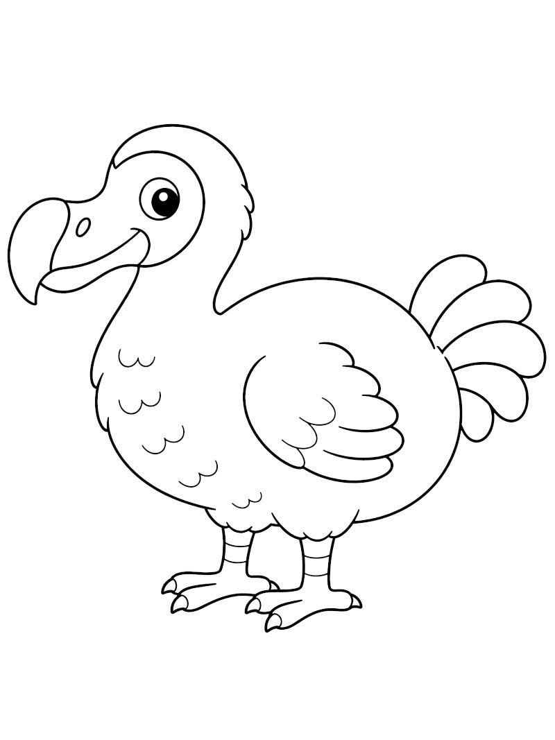 Dodo vogel kleurplaat