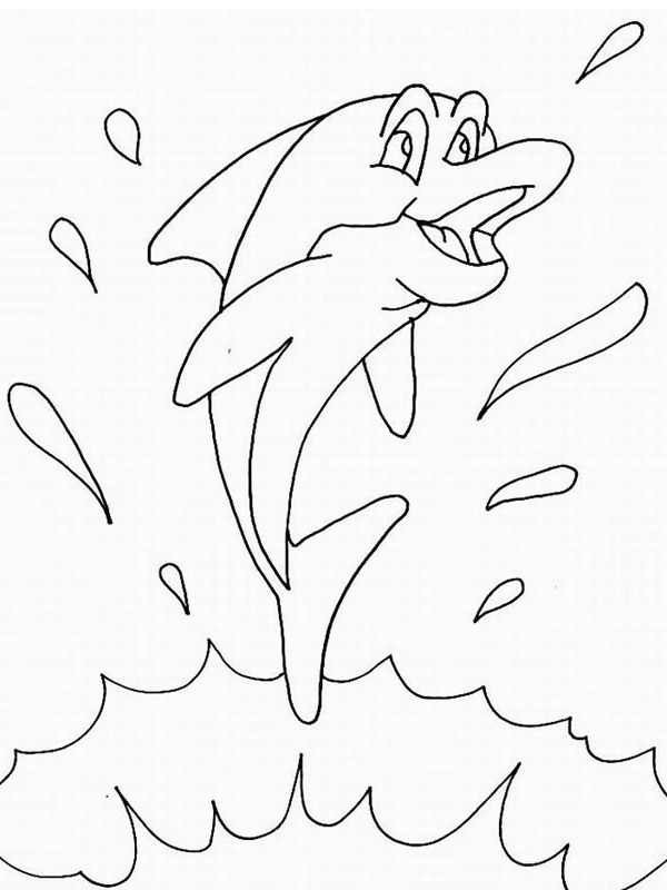 Dolfijn Kleurplaat