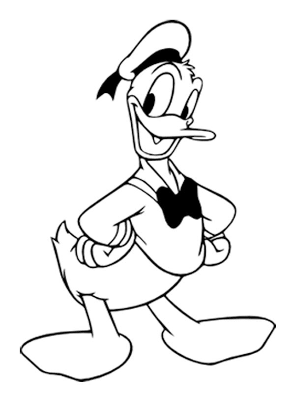 Donald duck Kleurplaat