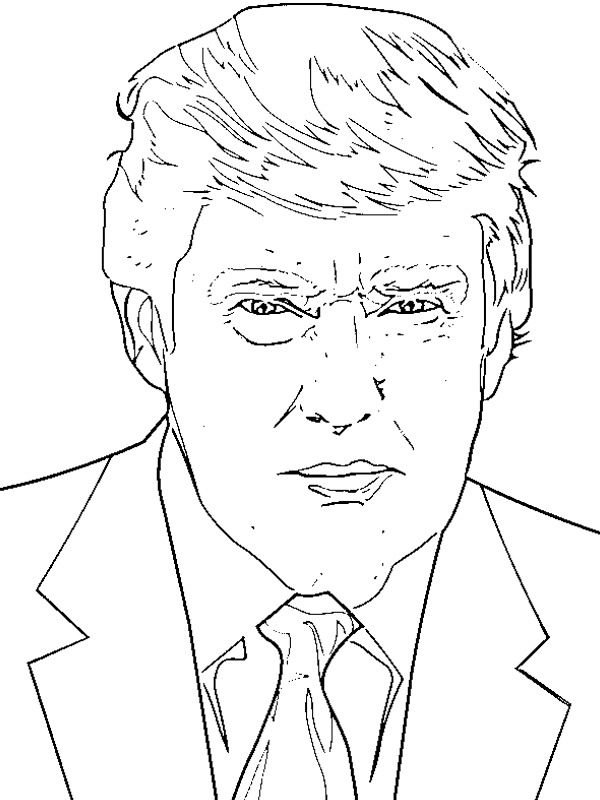 Donald Trump Kleurplaat