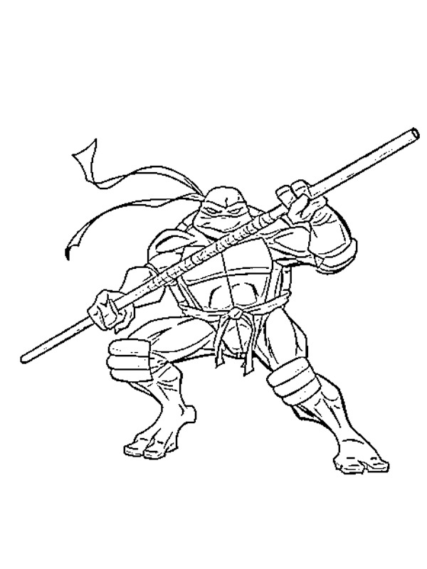 Donatello (Ninja Turtles) Kleurplaat Donatello (Ninja Turtles) Kleurplaat