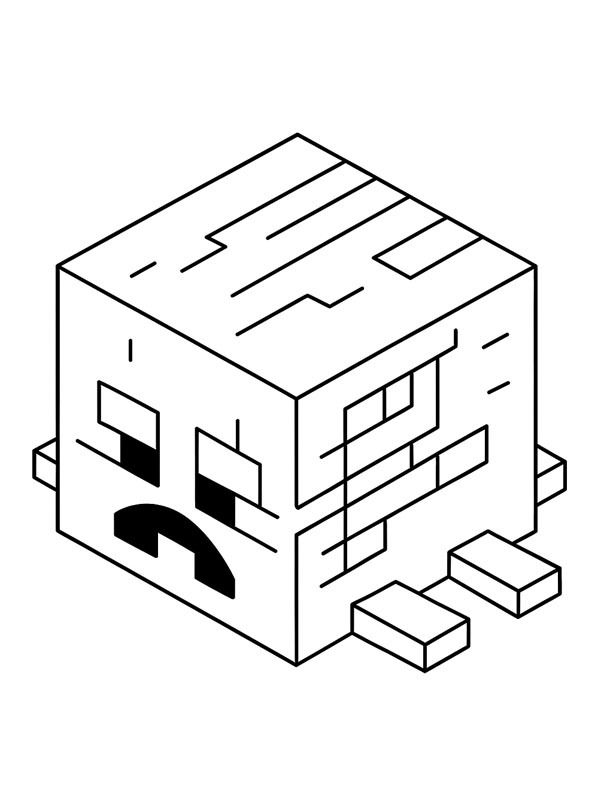 Dried Ghast Minecraft kleurplaat Dried Ghast Minecraft kleurplaat